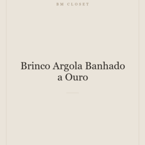 Brinco Argola Banhado a Ouro
