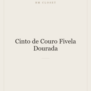 Cinto de Couro Fivela Dourada