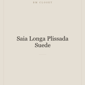 Saia Longa Plissada Suede